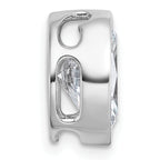 14k White Gold 2 1/2 carat Certified Lab Grown Diamond VS+ F+ Oval Complete Bezel Set Chain Slide Pendant