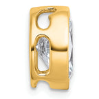 14k 2 1/2 carat Certified Lab Grown Diamond VS+ F+ Oval Complete Bezel Set Chain Slide Pendant