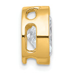 14k 3 carat Lab Grown Diamond VS+ F+ Oval Complete Bezel Set Chain Slide Pendant