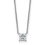 14k White Gold 1/2 carat Lab Grown Diamond VS+ F+ Princess Complete 18 inch Four Prong Pendant Necklace