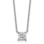 14kw 3/4ct Lab Grown Dia VS+ F+ Princess Comp Bezel Set Chain Slide Pendant
