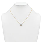 14k 2 carat Lab Grown Diamond VS+ F+ Princess Complete Four Prong 18 inch Pendant Necklace