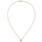 14k 2 carat Certified Lab Grown Diamond VS+ F+ Princess Complete Four Prong 18 inch Pendant Necklace