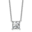14kw 3ct Cert Lab Grown Dia VS+ F+ Princess Comp 18in Pendant Necklace