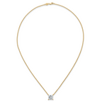 14k 3 carat Certified Lab Grown Diamond VS+ F+ Princess Complete Four Prong 18 inch Pendant Necklace