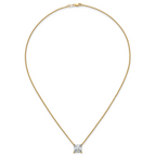 14k 4 carat Certified Lab Grown Diamond VS+ F+ Princess Complete Four Prong 18 inch Pendant Necklace