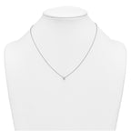 14k White Gold 1/4 carat Lab Grown Diamond VS+ F+ Cushion Complete 18 inch Four Prong Pendant Necklace