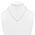 14k 1/4 carat Lab Grown Diamond VS+ F+ Cushion Complete 18 inch Four Prong Pendant Necklace