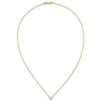 14k 1/4 carat Lab Grown Diamond VS+ F+ Cushion Complete 18 inch Four Prong Pendant Necklace