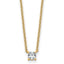 14k 1/4 carat Lab Grown Diamond VS+ F+ Cushion Complete 18 inch Four Prong Pendant Necklace
