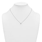 14k White Gold 3/4 carat Lab Grown Diamond VS+ F+ Cushion Complete 18 inch Four Prong Pendant Necklace