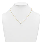 14k 3/4 carat Lab Grown Diamond VS+ F+ Cushion Complete 18 inch Four Prong Pendant Necklace