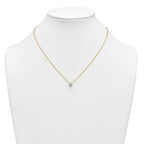 14k 1 carat Lab Grown Diamond VS+ F+ Cushion Complete 18 inch Four Prong Pendant Necklace