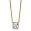 14k 1 carat Lab Grown Diamond VS+ F+ Cushion Complete 18 inch Four Prong Pendant Necklace