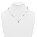 14k 1 1/2 carat Lab Grown Diamond VS+ F+ Cushion Complete 18 inch Four Prong Pendant Necklace