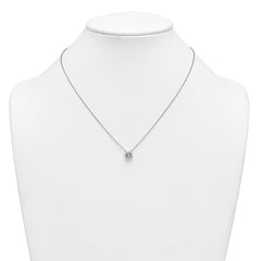 14k White Gold 2 carat Lab Grown Diamond VS+ F+ Cushion Complete 18 inch Four Prong Pendant Necklace