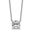 14k White Gold 2 carat Lab Grown Diamond VS+ F+ Cushion Complete 18 inch Four Prong Pendant Necklace
