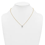 14k 2 1/2 carat Lab Grown Diamond VS+ F+ Cushion Complete 18 inch Four Prong Pendant Necklace