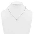 14k White Gold 3 carat Lab Grown Diamond VS+ F+ Cushion Complete 18 inch Four Prong Pendant Necklace