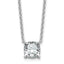 14k White Gold 3 carat Lab Grown Diamond VS+ F+ Cushion Complete 18 inch Four Prong Pendant Necklace