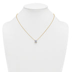 14k 3 carat Certified Lab Grown Diamond VS+ F+ Cushion Complete 18 inch Four Prong Pendant Necklace