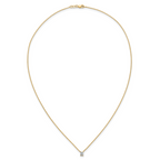 14k 1/4 carat Lab Grown Diamond VS+ F+ Radiant Complete 18 inch Four Prong Pendant Necklace