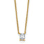 14k 1/4 carat Lab Grown Diamond VS+ F+ Radiant Complete 18 inch Four Prong Pendant Necklace