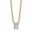 14k 1/2 carat Lab Grown Diamond VS+ F+ Radiant Complete 18 inch Four Prong Pendant Necklace