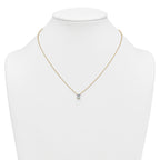 14k 3/4 carat Lab Grown Diamond VS+ F+ Radiant Complete 18 inch Four Prong Pendant Necklace