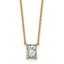 14k 3/4 carat Lab Grown Diamond VS+ F+ Radiant Complete 18 inch Four Prong Pendant Necklace
