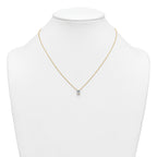 14k 1 carat Certified Lab Grown Diamond VS+ F+ Radiant Complete 18 inch Four Prong Pendant Necklace