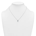 14k White Gold 1 1/2 carat Certified Lab Grown Diamond VS+ F+ Radiant Complete 18 inch Four Prong Pendant Necklace