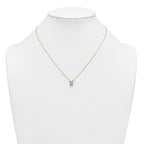 14k 1 1/2 carat Certified Lab Grown Diamond VS+ F+ Radiant Complete 18 inch Four Prong Pendant Necklace