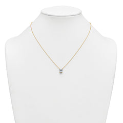 14k 1 1/2 carat Certified Lab Grown Diamond VS+ F+ Radiant Complete 18 inch Four Prong Pendant Necklace