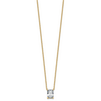 14k 2 carat Certified Lab Grown Diamond VS+ F+ Radiant Complete 18 inch Four Prong Pendant Necklace