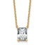 14k 2 carat Certified Lab Grown Diamond VS+ F+ Radiant Complete 18 inch Four Prong Pendant Necklace