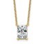 14k 3 carat Certified Lab Grown Diamond VS+ F+ Radiant Complete 18 inch Four Prong Pendant Necklace