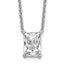 14kw 4ct Cert Lab Grown Dia VS+ F+ Radiant Comp 18in Pendant Necklace