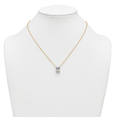 14k 4 carat Certified Lab Grown Diamond VS+ F+ Radiant Complete 18 inch Four Prong Pendant Necklace