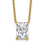 14ky 4ct Cert Lab Grown Dia VS+ F+ Radiant Comp 18in Pendant Necklace