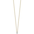 14k 1/4 carat Lab Grown Diamond VS+ F+ Pear Complete 18 inch Four Prong Pendant Necklace