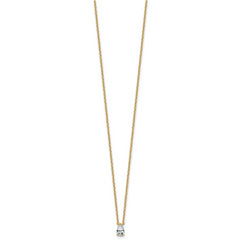 14k 1/4 carat Lab Grown Diamond VS+ F+ Pear Complete 18 inch Four Prong Pendant Necklace