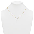 14k 1/4 carat Lab Grown Diamond VS+ F+ Pear Complete 18 inch Four Prong Pendant Necklace