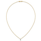 14k 1/4 carat Lab Grown Diamond VS+ F+ Pear Complete 18 inch Four Prong Pendant Necklace