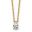 14ky 1/4ct Lab Grown Diamond VS+ F+ Pear Comp 18in Pendant Necklace