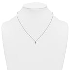 14k White Gold 1/2 carat Lab Grown Diamond VS+ F+ Pear Complete 18 inch Four Prong Pendant Necklace
