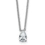 14kw 1/2ct Lab Grown Diamond VS+ F+ Pear Comp 18in Pendant Necklace