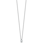 14k White Gold 3/4 carat Lab Grown Diamond VS+ F+ Pear Complete 18 inch Four Prong Pendant Necklace