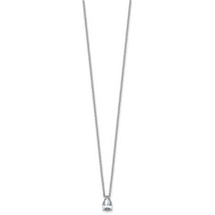 14k White Gold 3/4 carat Lab Grown Diamond VS+ F+ Pear Complete 18 inch Four Prong Pendant Necklace