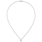 14k White Gold 3/4 carat Lab Grown Diamond VS+ F+ Pear Complete 18 inch Four Prong Pendant Necklace